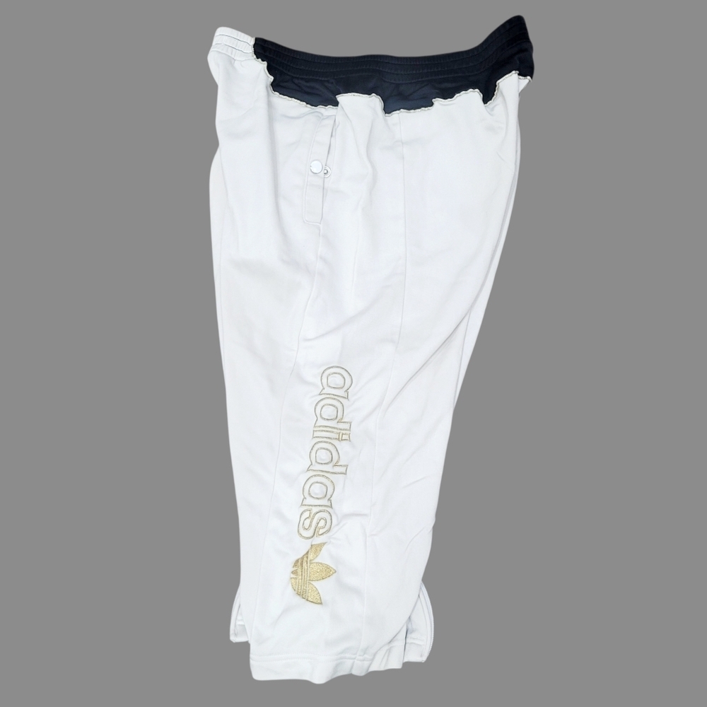 Vintage Adidas 90s Cream Colour Sweatpants Shorts Size: M